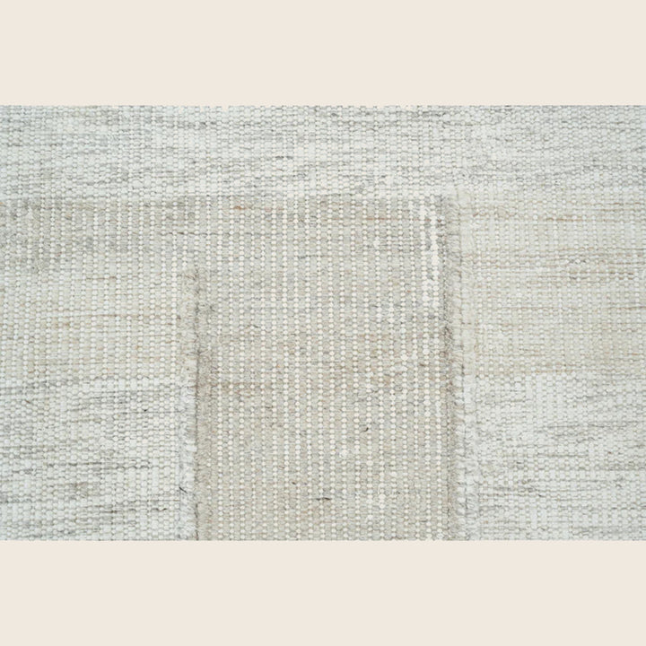 Ivory Swedish Inspired Art Silk Wool Blend Kilim Rug - 8' x 10'