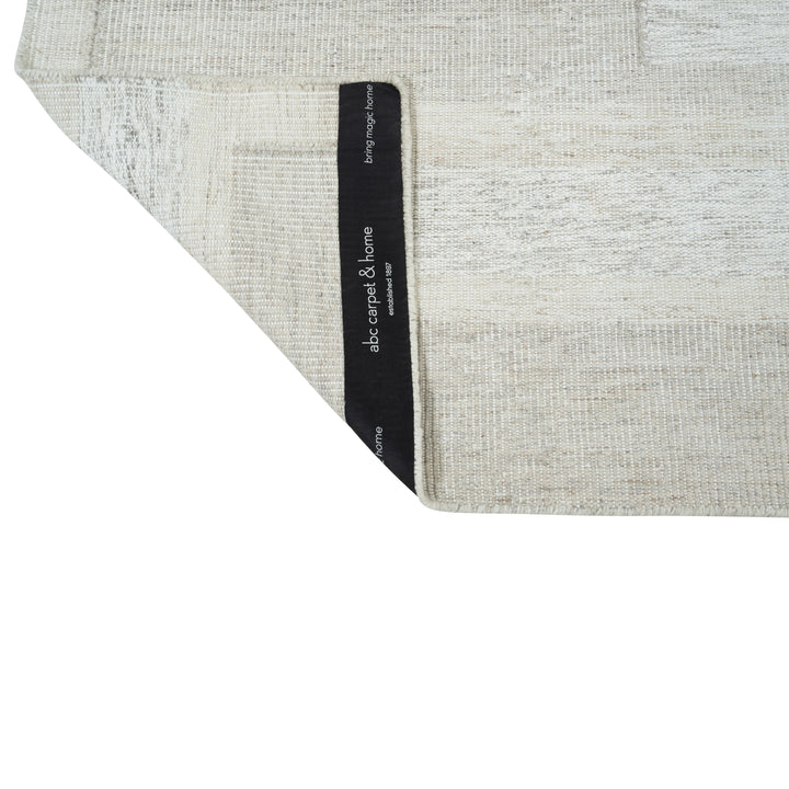 Ivory Swedish Inspired Art Silk Wool Blend Kilim Rug - 8' x 10'