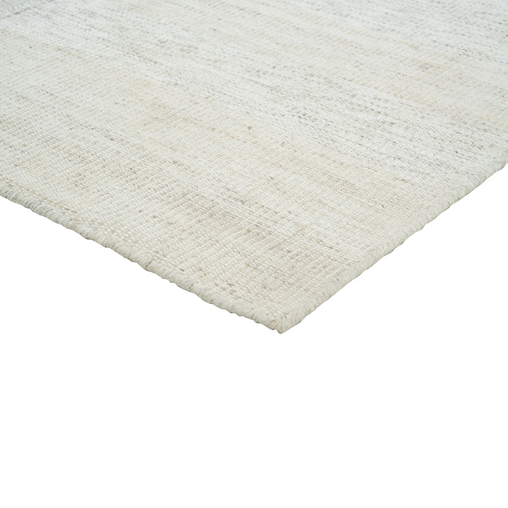 Ivory Swedish Inspired Art Silk Wool Blend Kilim Rug - 8' x 10'