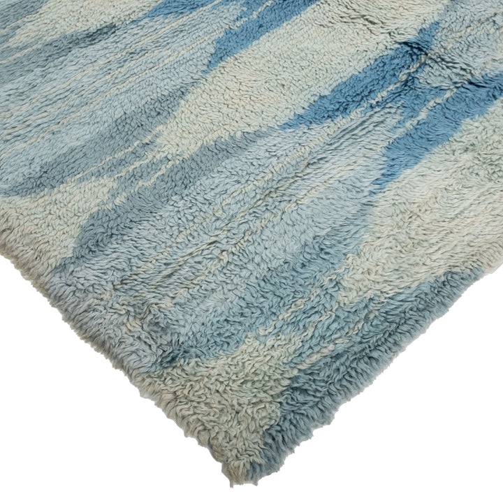 Blue Moroccan Wool Rug - 9' x 12'