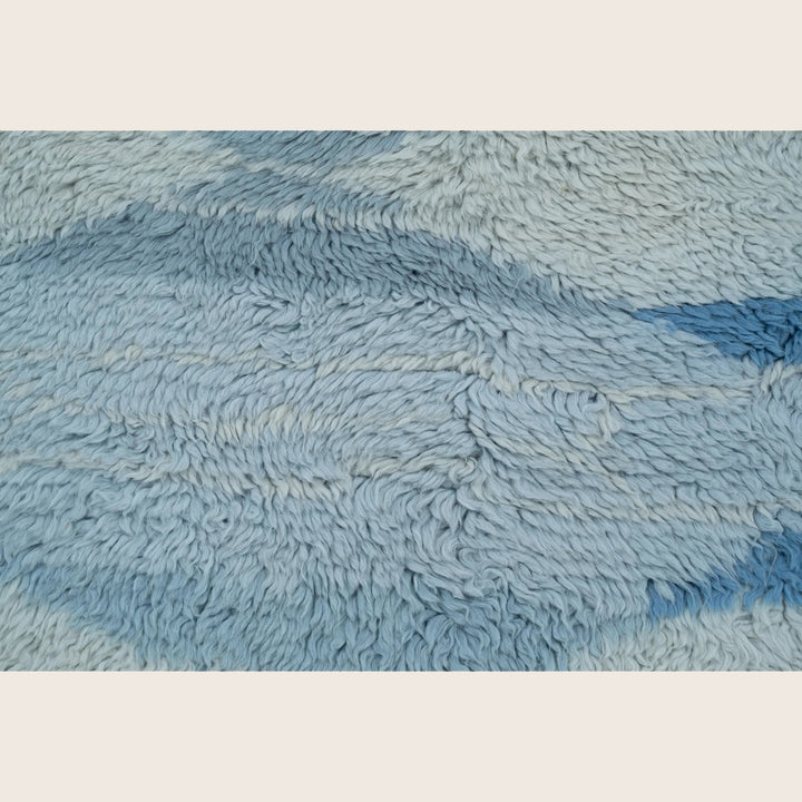 Blue Moroccan Wool Rug - 9' x 12'
