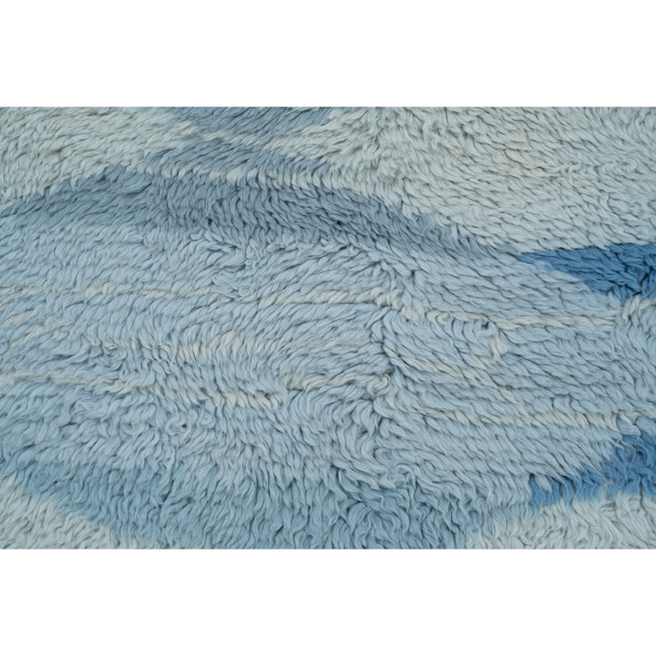 Blue Moroccan Wool Rug - 9' x 12'