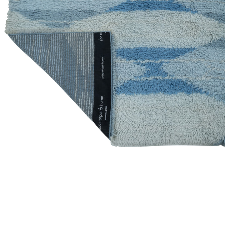 Blue Moroccan Wool Rug - 9' x 12'