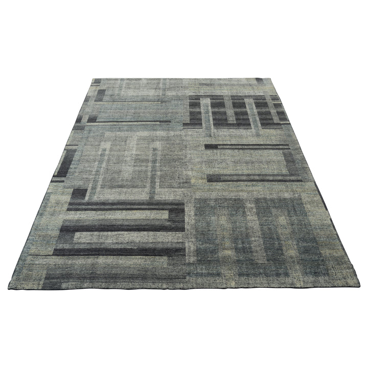 Charcoal Contemporary Wool Rug - 9' x 12'