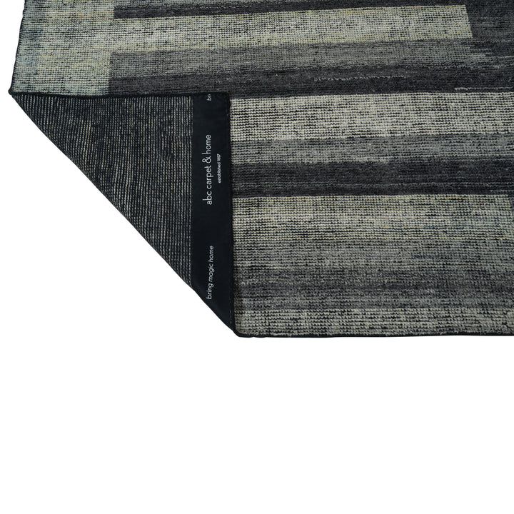 Charcoal Contemporary Wool Rug - 9' x 12'