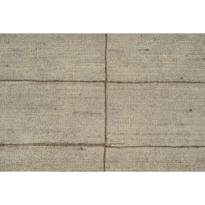 Brown Contemporary Wool Rug - 8'2" x 11'6"