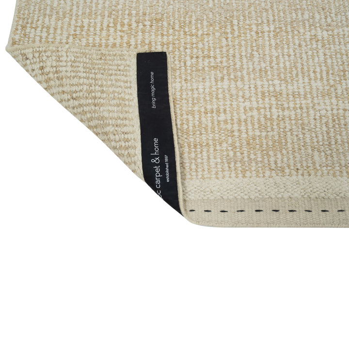 Beige Wool Kilim Rug - 10' x 14'