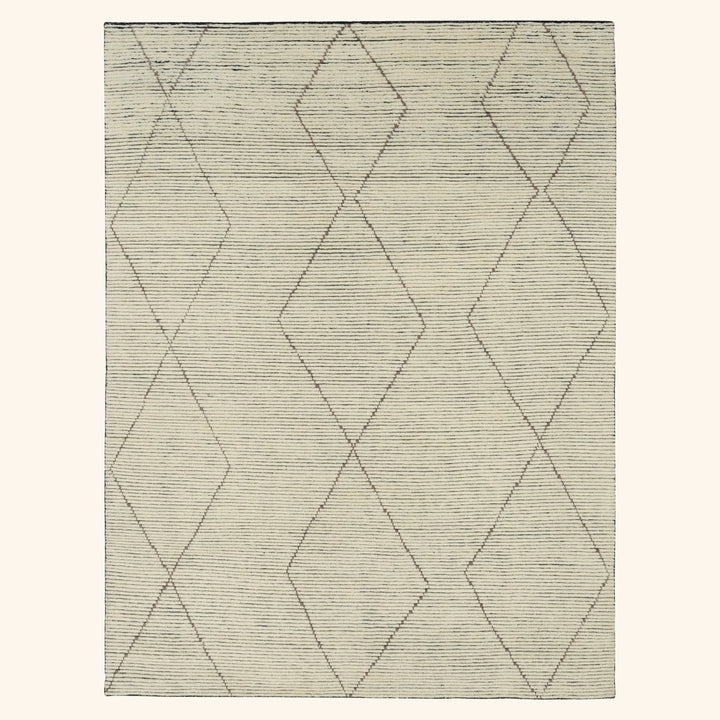 Ivory Transitional Wool Rug - 9' x 12'