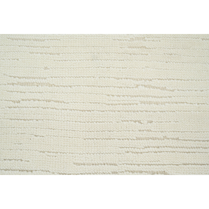 White Textured Wool Rug - 10' x 14'