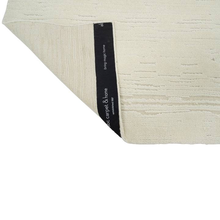 White Textured Wool Rug - 10' x 14'