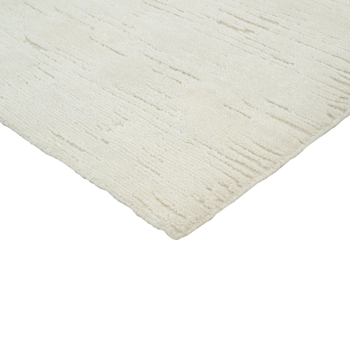 White Textured Wool Rug - 10' x 14'