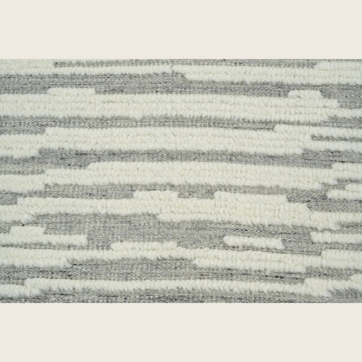 Grey Contemporary Wool Rug - 9' x 12'