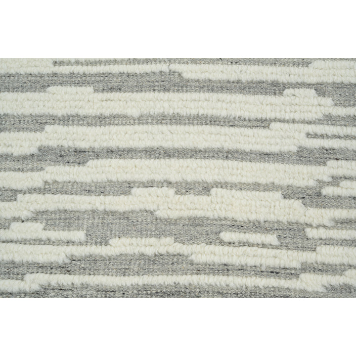 Grey Contemporary Wool Rug - 9' x 12'
