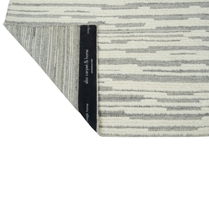 Grey Contemporary Wool Rug - 9' x 12'