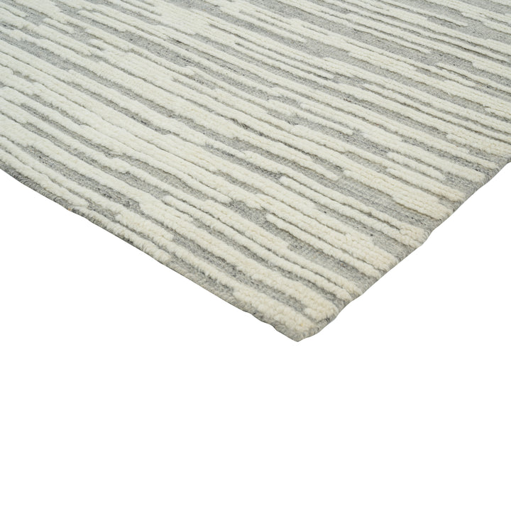 Grey Contemporary Wool Rug - 9' x 12'