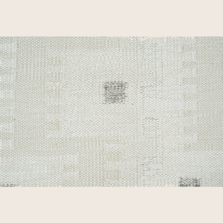 Beige Swedish Inspired Art Silk Wool Blend Kilim Rug - 8' x 10'