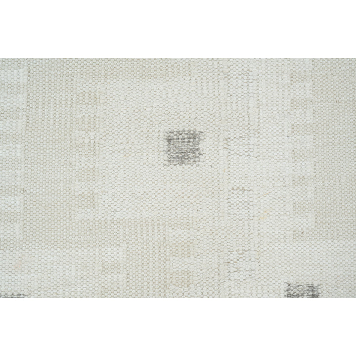 Beige Swedish Inspired Art Silk Wool Blend Kilim Rug - 8' x 10'