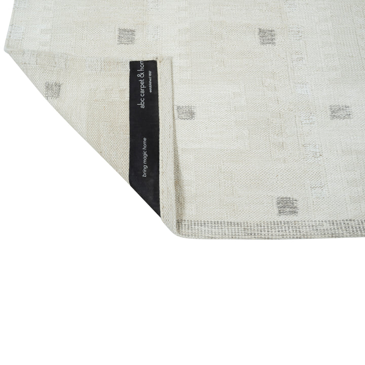 Beige Swedish Inspired Art Silk Wool Blend Kilim Rug - 8' x 10'