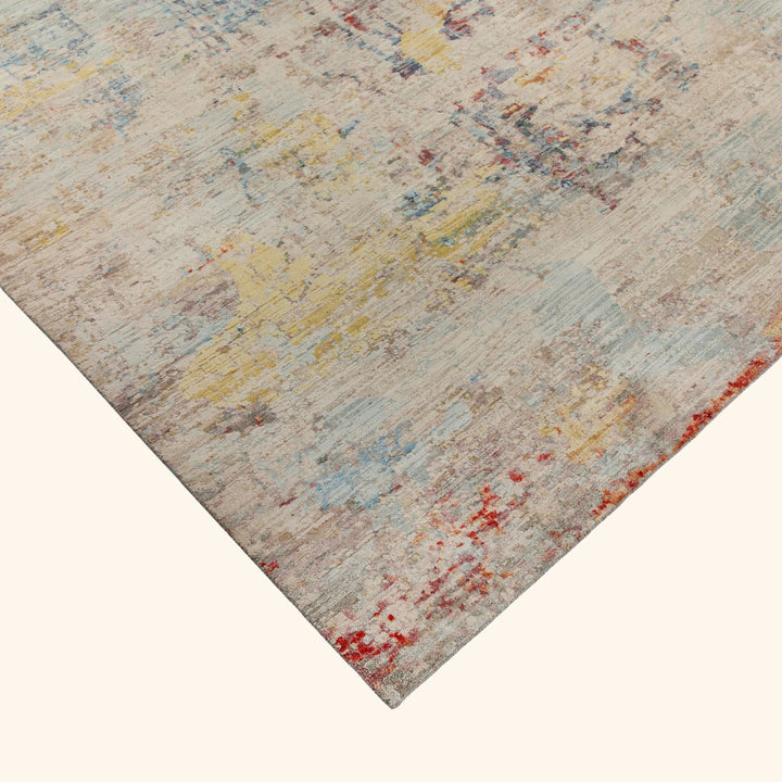 Multicolored Contemporary Silk Rug 8x10
