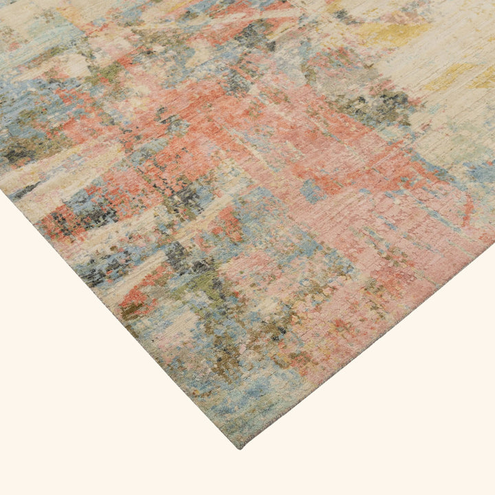 Multicolored Contemporary Wool Rug 8x10