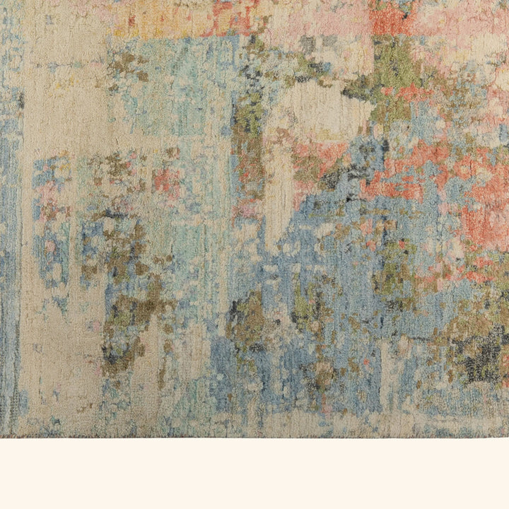 Multicolored Contemporary Wool Rug 8x10