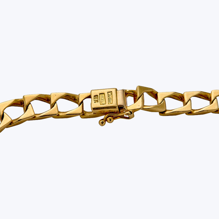 Cartier Vintage 18KYG Flat Curb Link Bracelet
