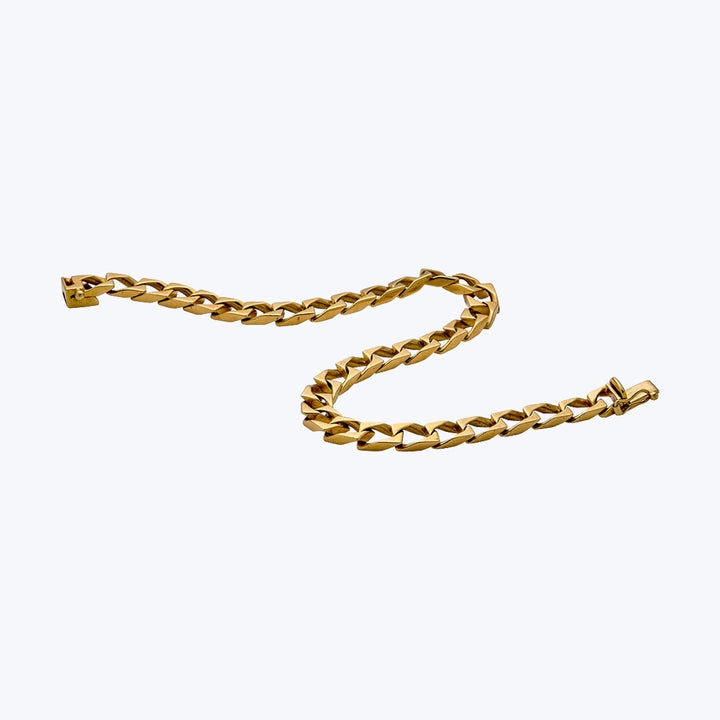 Cartier Vintage 18KYG Flat Curb Link Bracelet