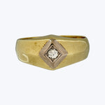 14KYG Diamond Knife Edge Band