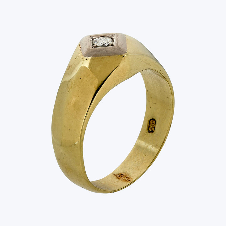 14KYG Diamond Knife Edge Band