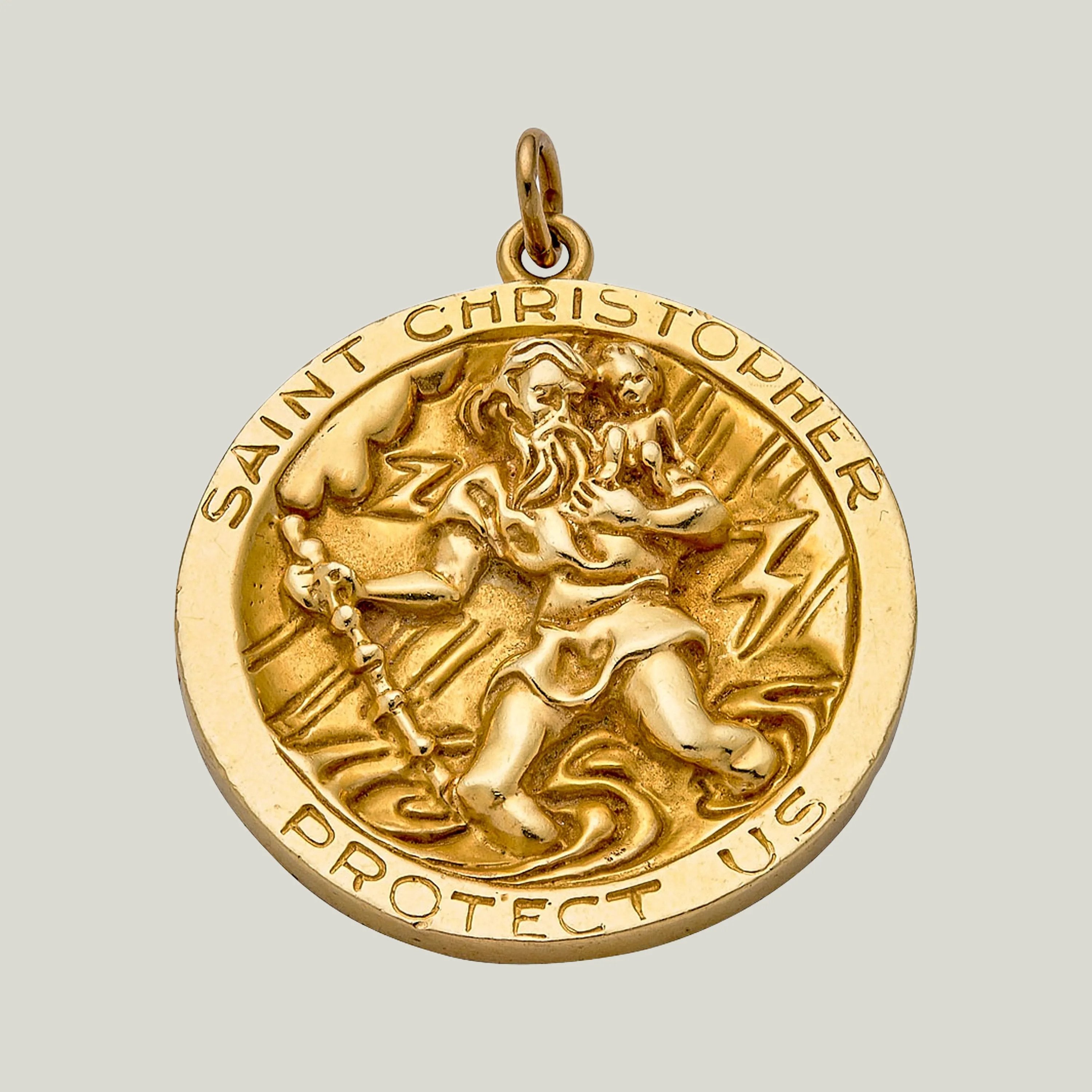 Tiffany & Co. Saint Christopher ネックレス Tiffany & Co. Vintage 14KYG Saint Christopher Pendant – abc carpet