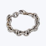 French Vintage 18K WB Chunky Cable Link Bracelet
