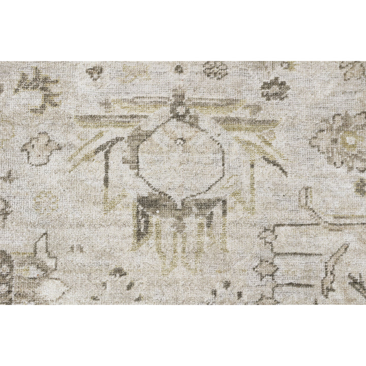 Beige Antique Revival Wool Silk Blend Rug