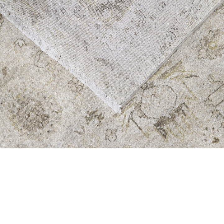 Beige Antique Revival Wool Silk Blend Rug