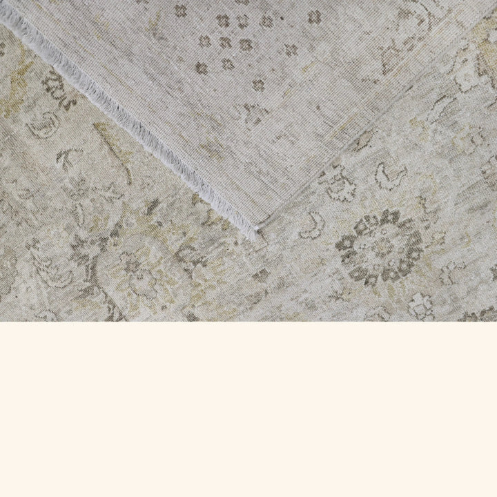 Beige Antique Revival Wool Silk Blend Rug