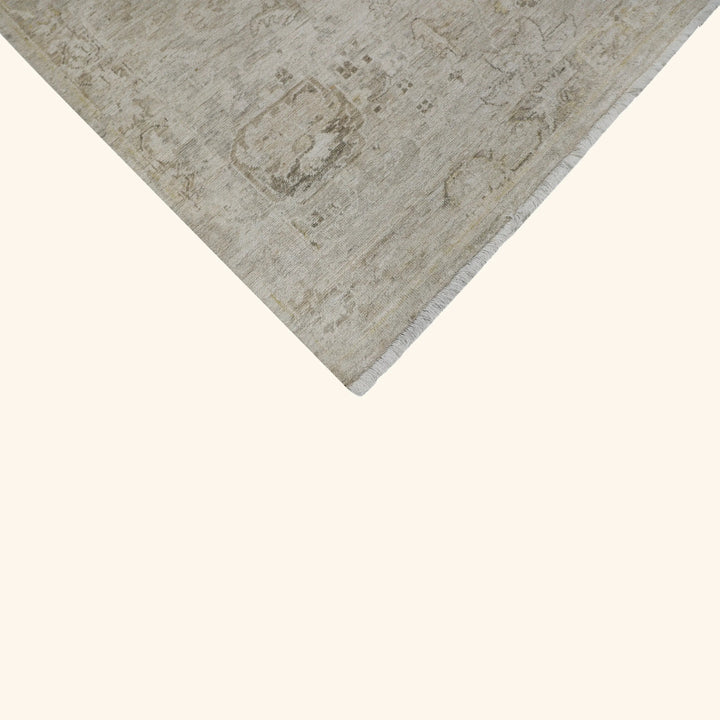 Beige Antique Revival Wool Silk Blend Rug