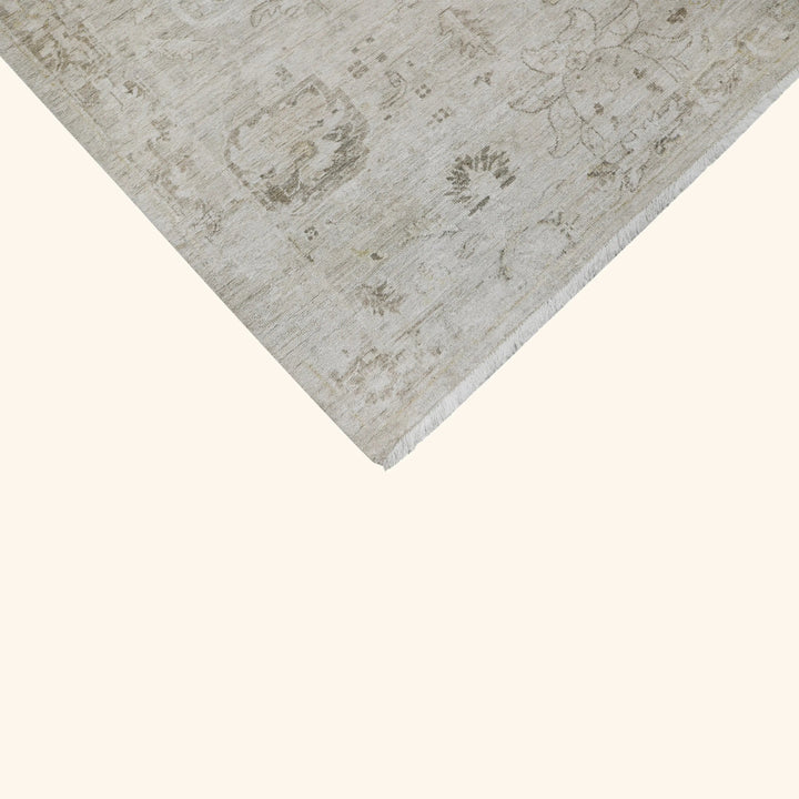 Beige Antique Revival Wool Silk Blend Rug