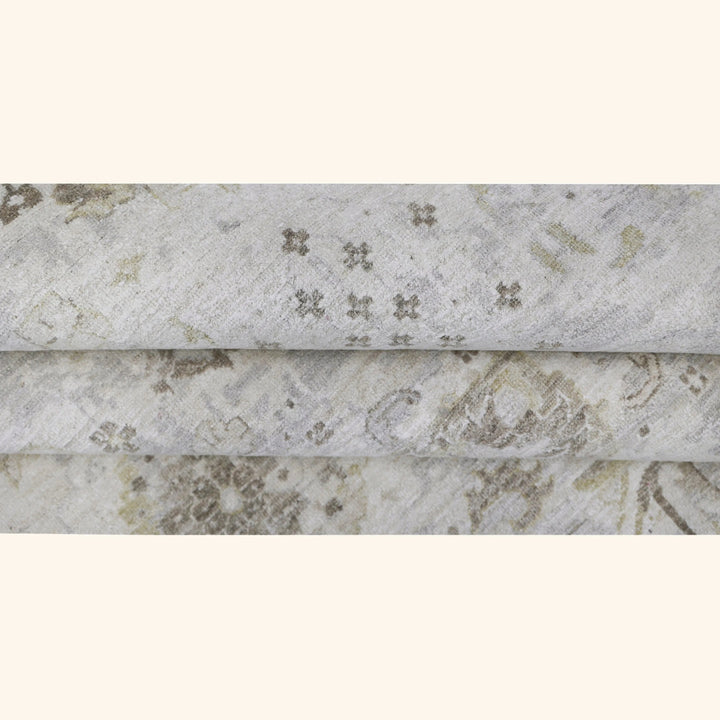 Beige Antique Revival Wool Silk Blend Rug