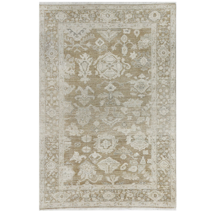 Brown Antique Revival Wool Silk Blend Rug