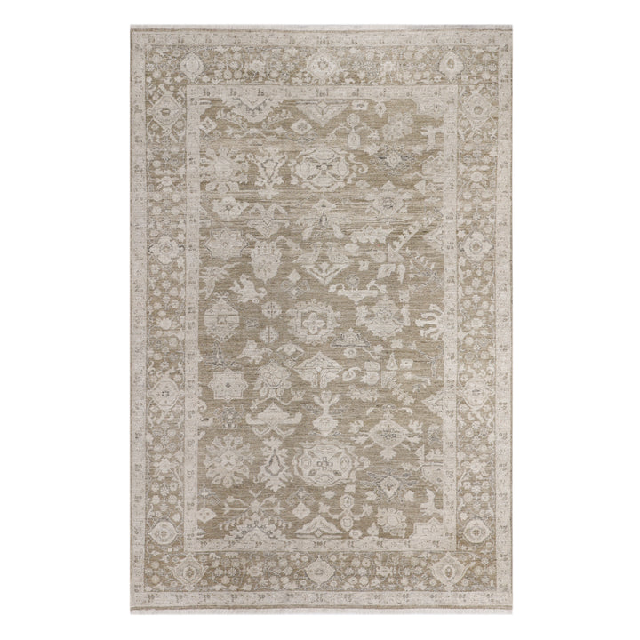 Brown Antique Revival Wool Silk Blend Rug