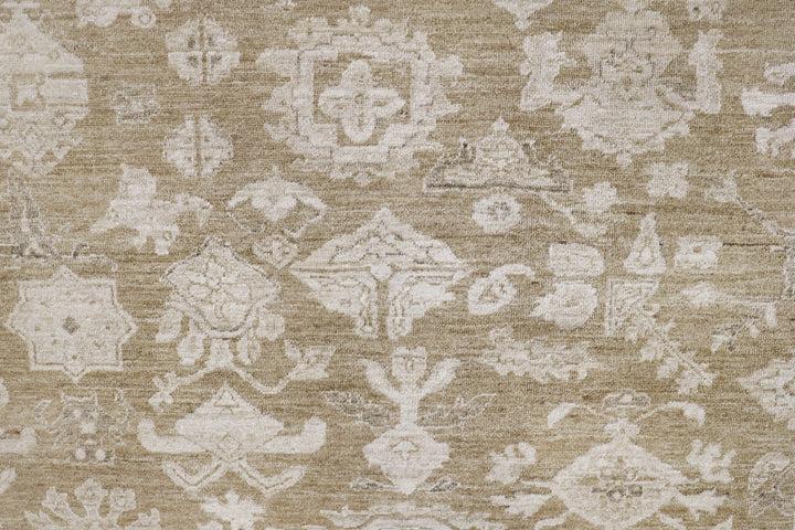 Brown Antique Revival Wool Silk Blend Rug