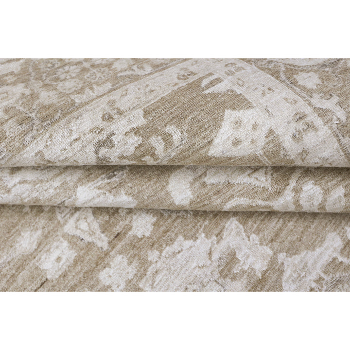 Brown Antique Revival Wool Silk Blend Rug