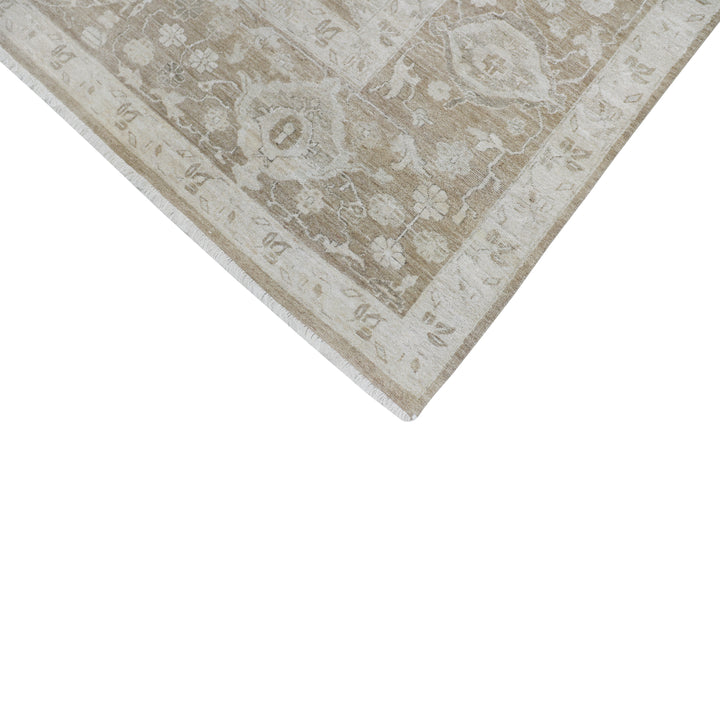 Brown Antique Revival Wool Silk Blend Rug