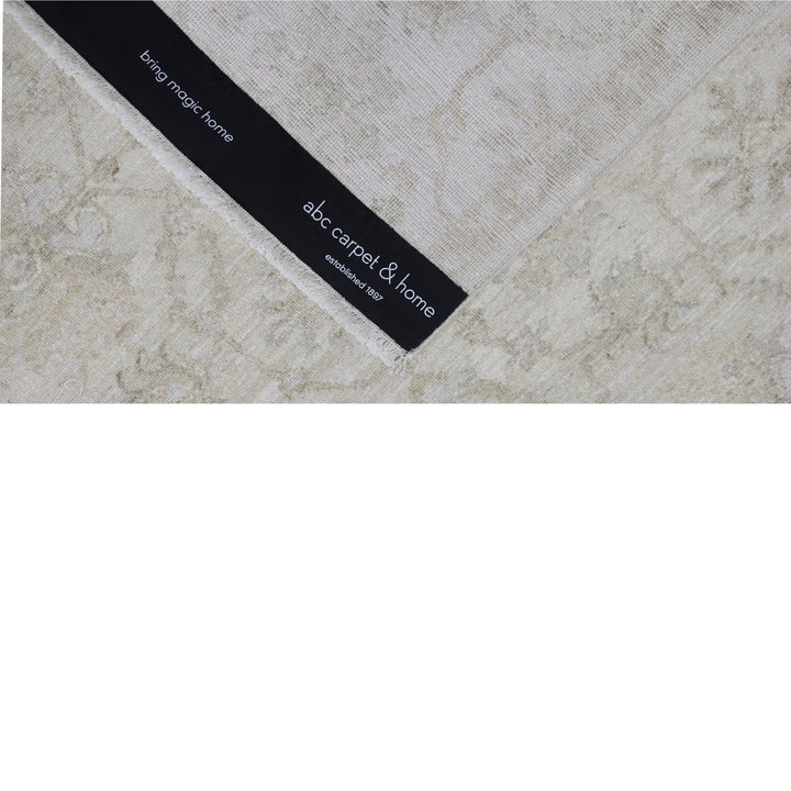 Ivory Antique Revival Wool Silk Blend Rug - 6' x 9'