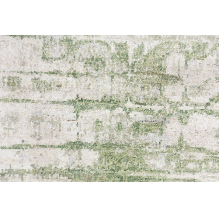 Green Contemporary Wool Rug - 6' x 9'