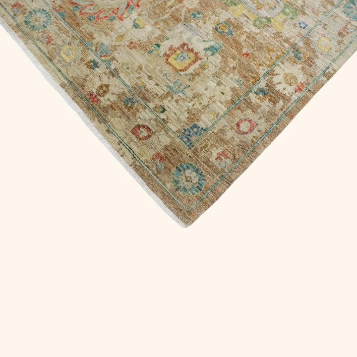 Brown Antique Revival Wool Rug - 9' x 12'
