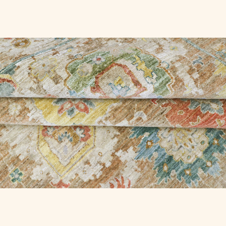 Brown Antique Revival Wool Rug - 9' x 12'