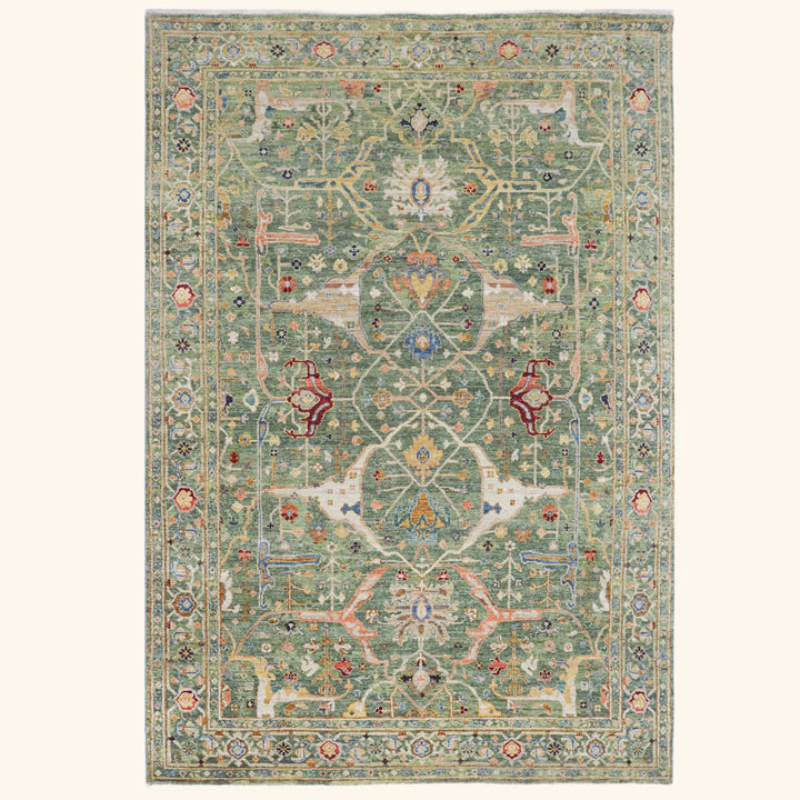 Green Antique Revival Wool Rug