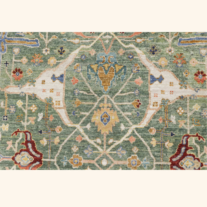 Green Antique Revival Wool Rug