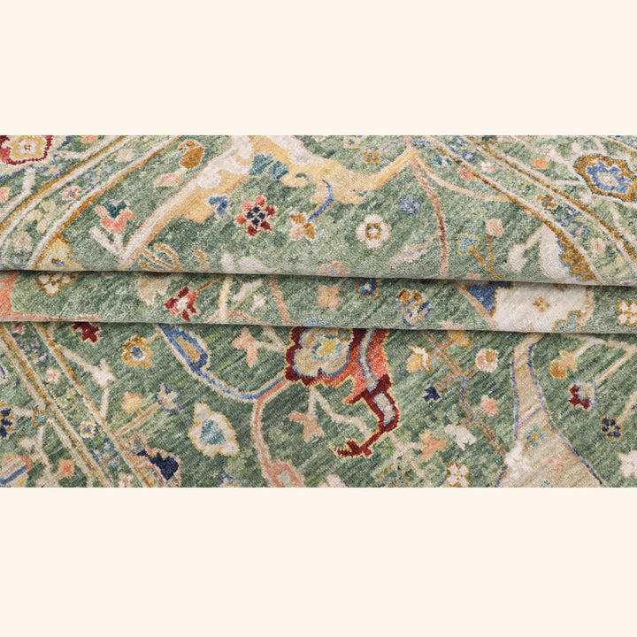 Green Antique Revival Wool Rug