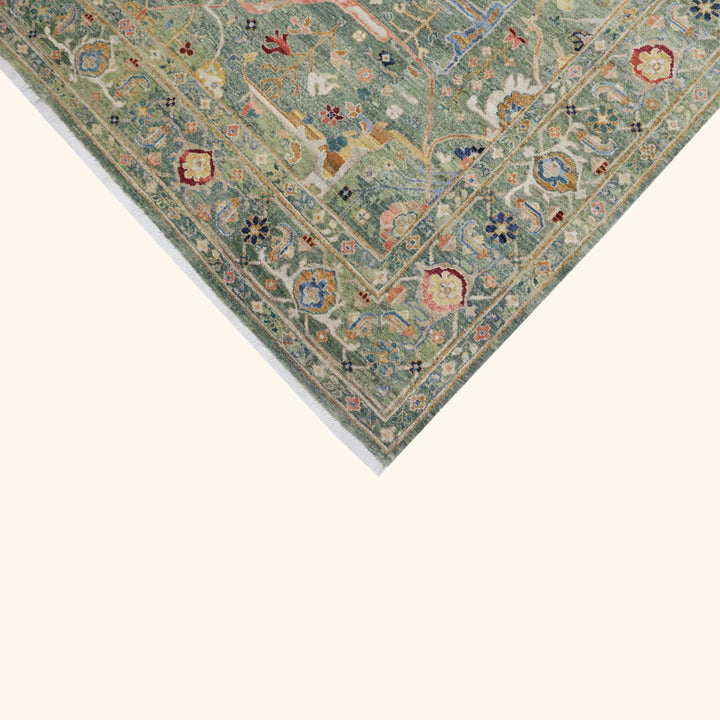 Green Antique Revival Wool Rug